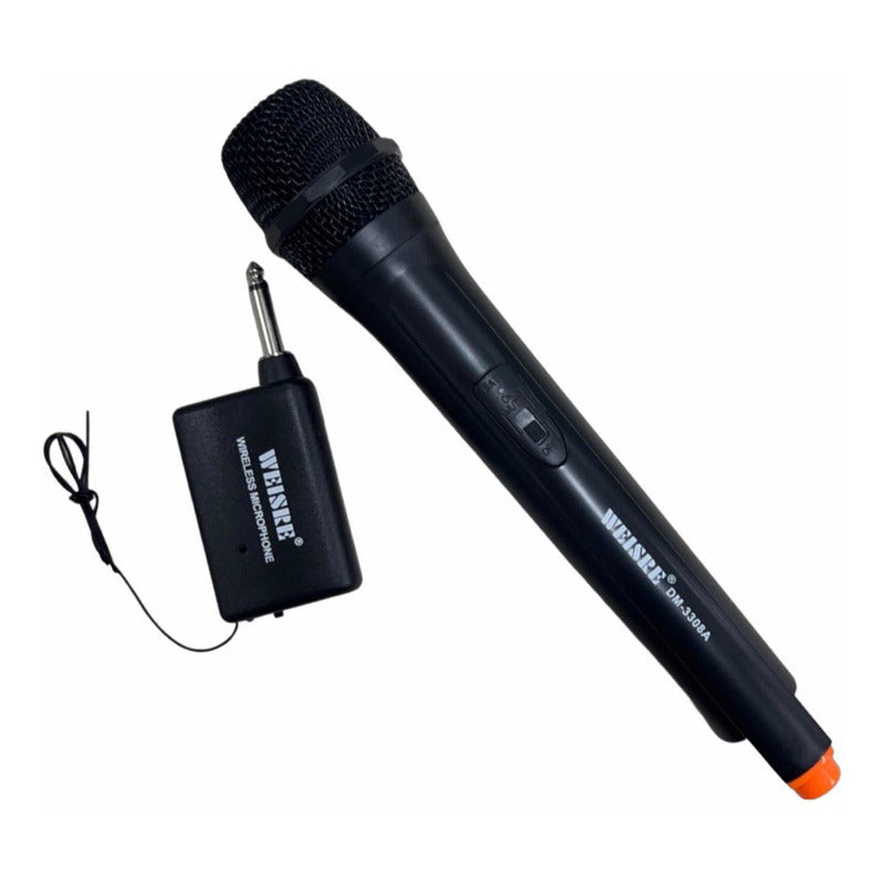 Micrófono Inalambrico Weisre Dm-3308a Dinámico Negro