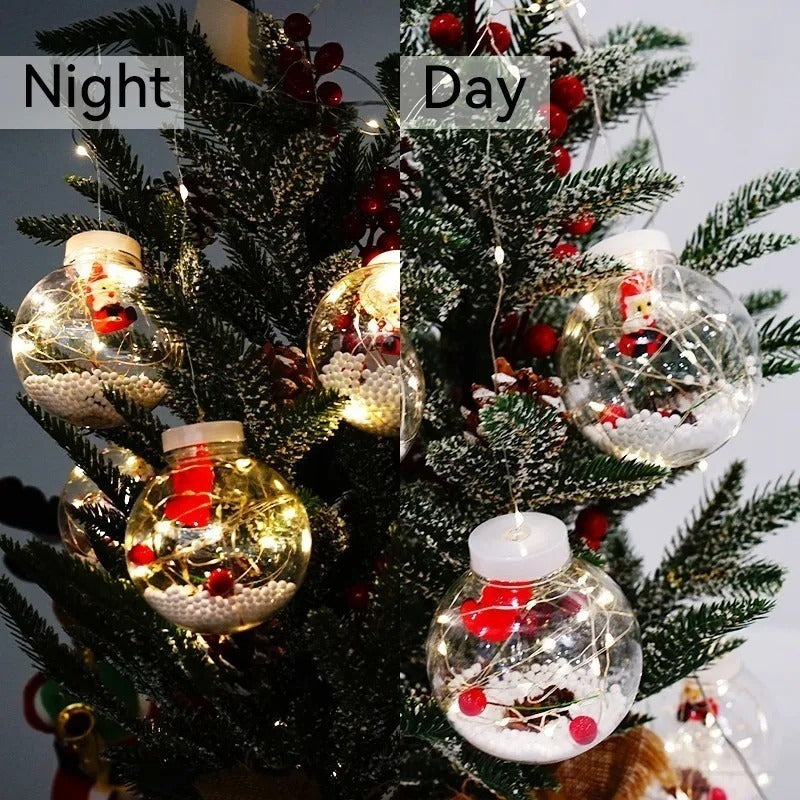 Cortina Solar Esfera Luces Navidad 10 Bolas 3 Metros Amarillo
