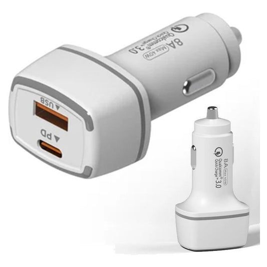 Cargador Auto Carga Rápida Tipo C Y Usb 18w