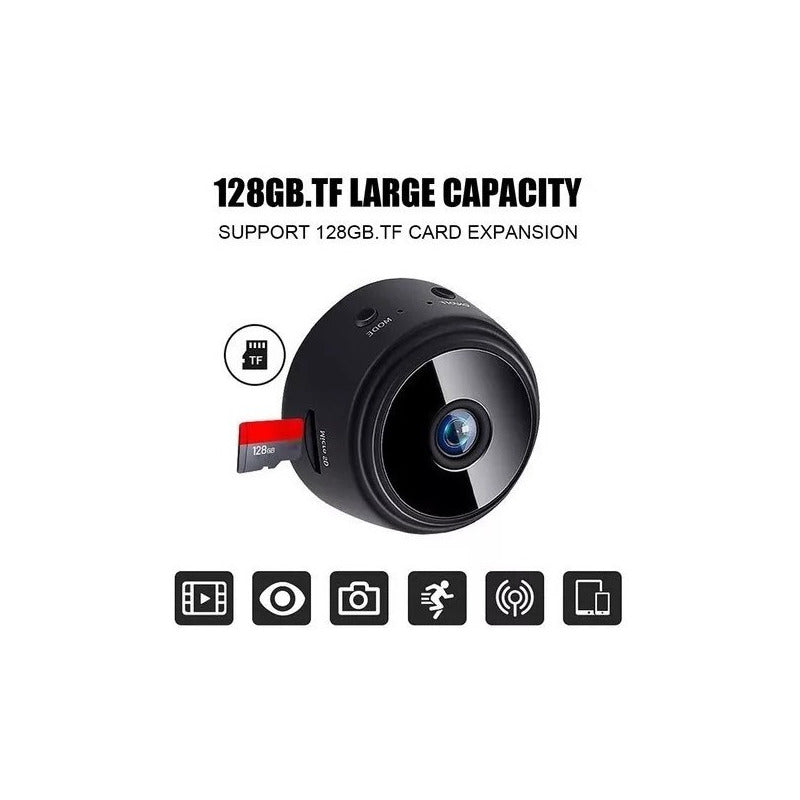 Cámara Espia Mini Portatil Inalambrica Bateria Interna Negro