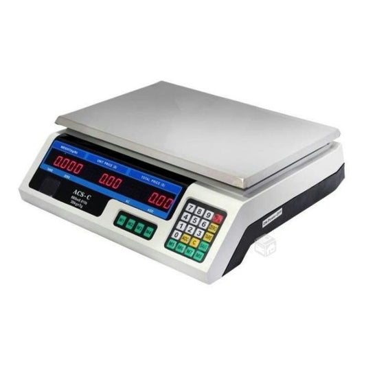 Peso Digital Balanza 40kg Con Bandeja Negro