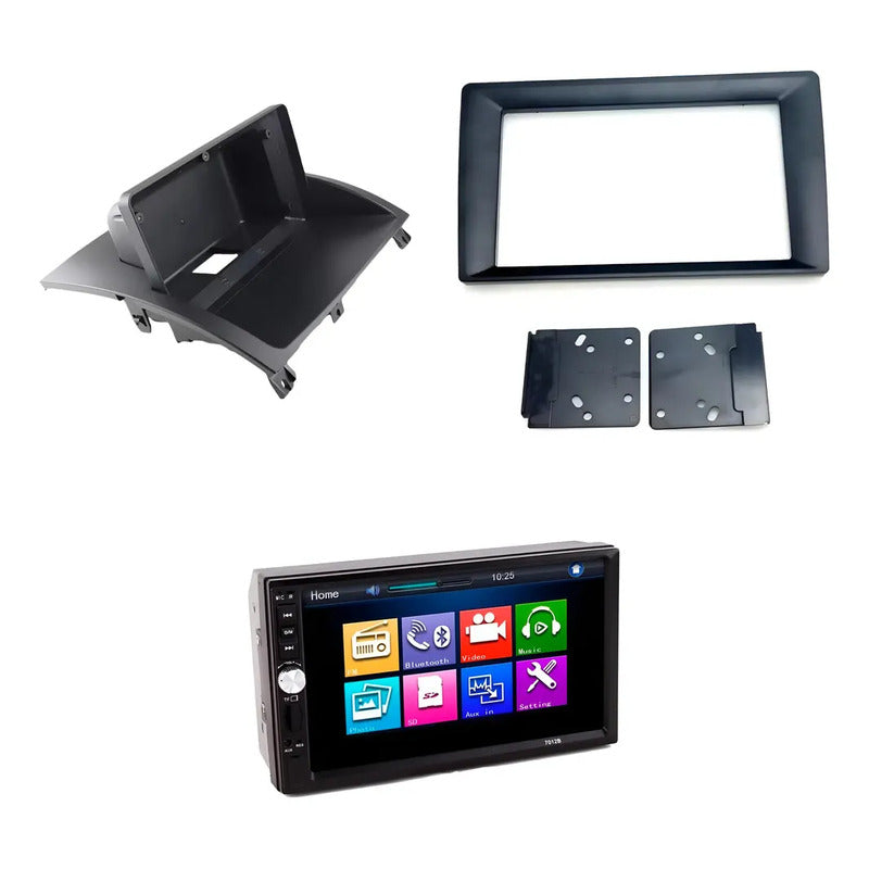Kit Radio Mg3: Bisel 9 2010-2016 + Radio 2 Din Mirror Link + Adaptador 9 A 7