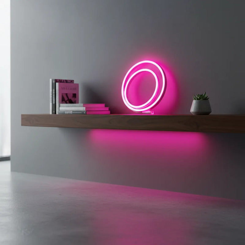 Cinta Led Neon Luz 5mts Flexible Transformador 12v Decoracio Fucsia