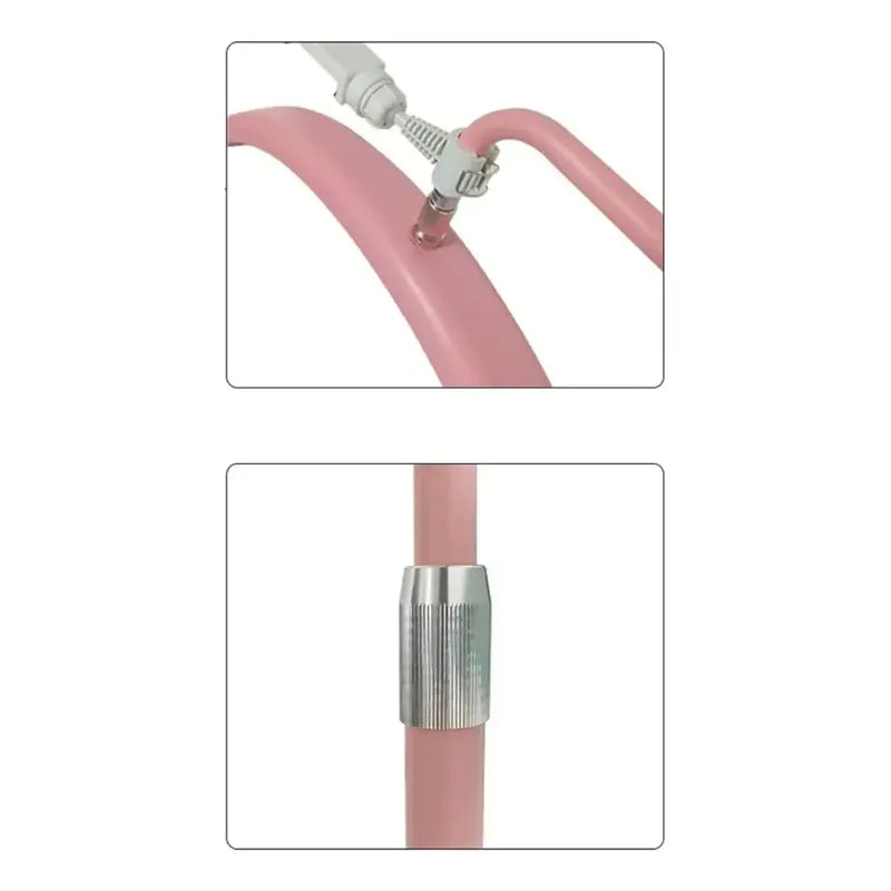 Lámpara Led Lashista Media Luna Profesional Para Manicure Estética Pestañas Cejas Spa Tatuaje Luz Led Rosa Soporte Ajustable De Piso Salón Belleza Cosmetología Alta Iluminación