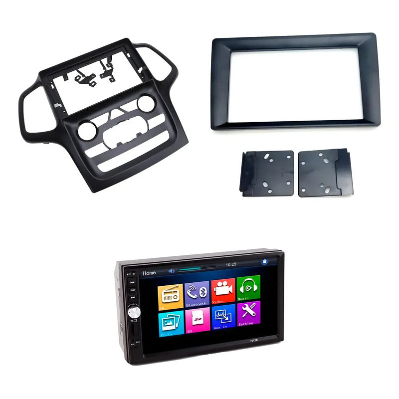 Kit Multimedia: Bisel Jeep Grand Cherokee 2014-2017 9 + Radio 2 Din Mirror Link + Adaptador 9 A 7
