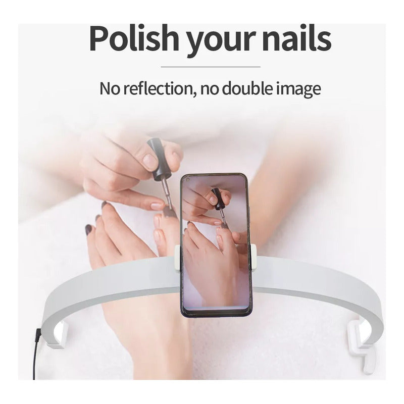 Lámpara De Mesa Con Base Para Telefono Lashista Manicure