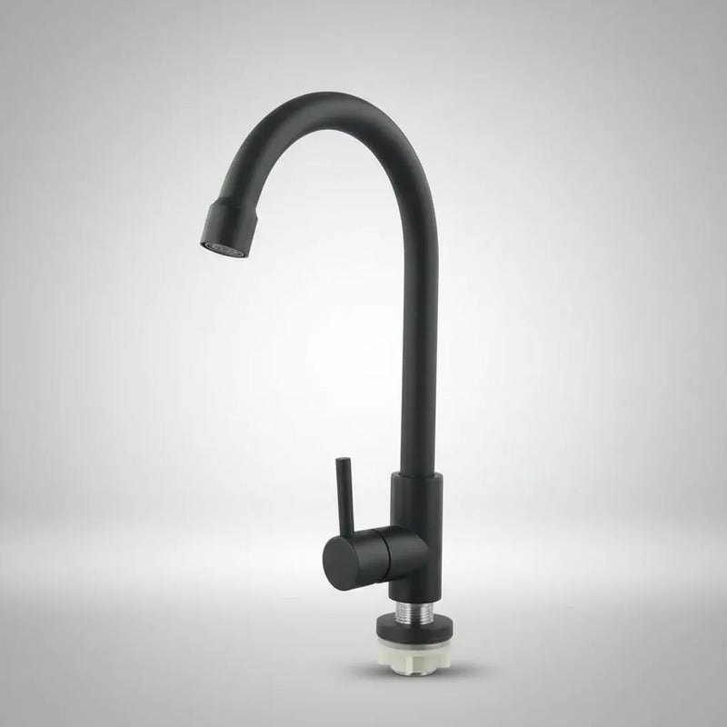 Llave Monomando Lavaplatos Agua Fría Torneira Baño Lavadero Negro Mate