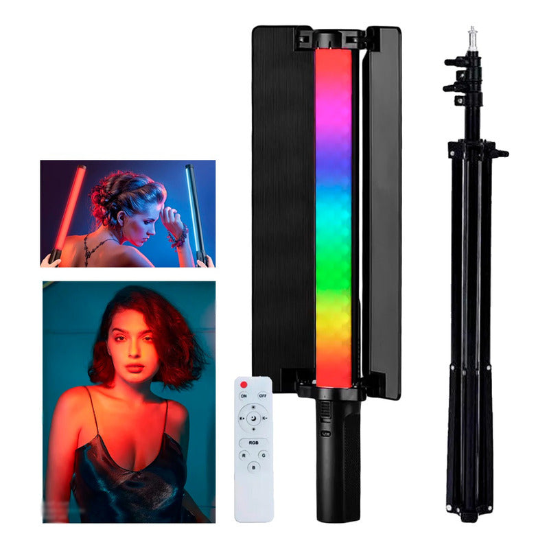Lámpara De Fotografía Portátil Led Rgb Con Tripode Y Control
