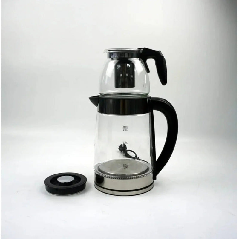 Hervidor Electrico 2l + Tetera Con Infusor 1l 1500w