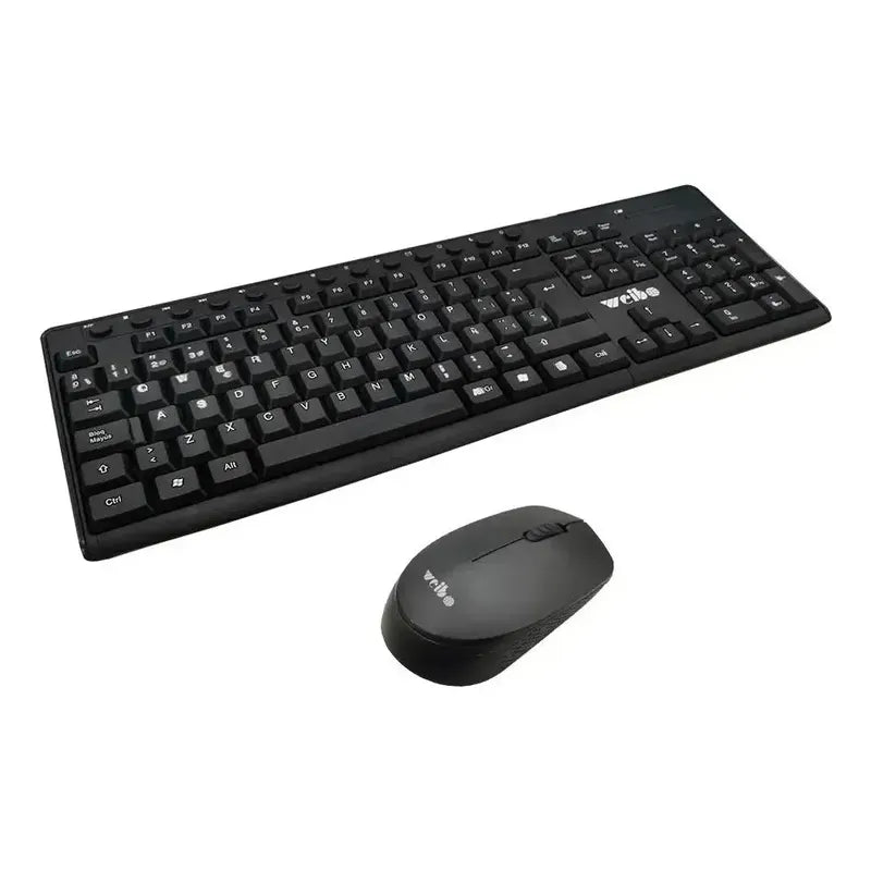 Teclado Y Mouse  Inalambrico 2.4 Ghz Con Teclado Numerico Negro