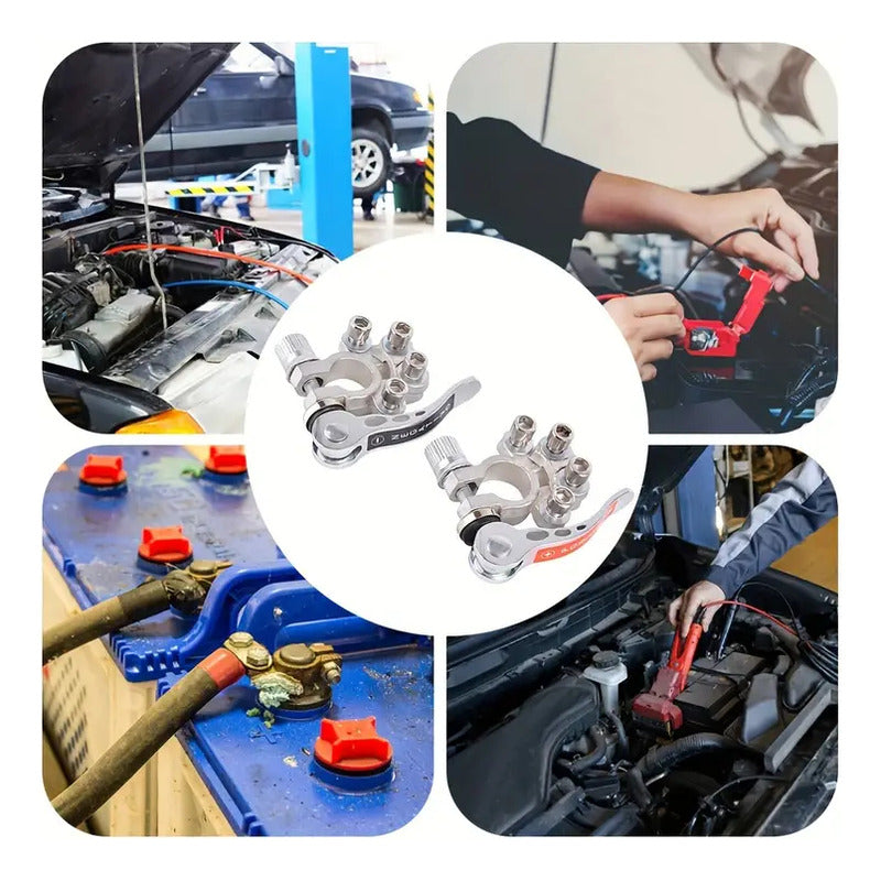 1 Par Bornes Batería Auto Terminal Desconexión Rápida