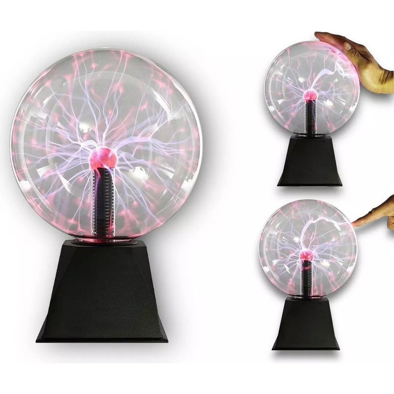 Lámpara Mesa Tesla Plasma Energia Tactil Bola Rayos Velador