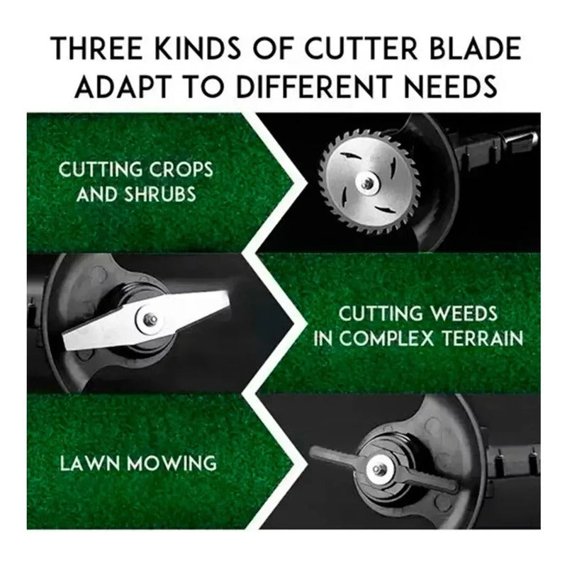 Cortadora De Pasto Inalámbrica Con Baterias Y Accesorios Verde Claro