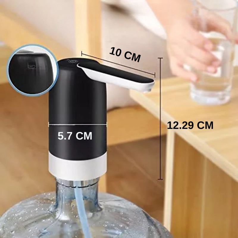 Dispenser Agua Automatico Plegable Bomba Bidon Portatil Color Negro