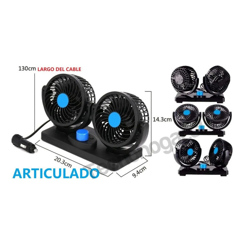 Ventilador Automóvil Jeep Vahiculo Camioneta Regulable 50.8 Cm