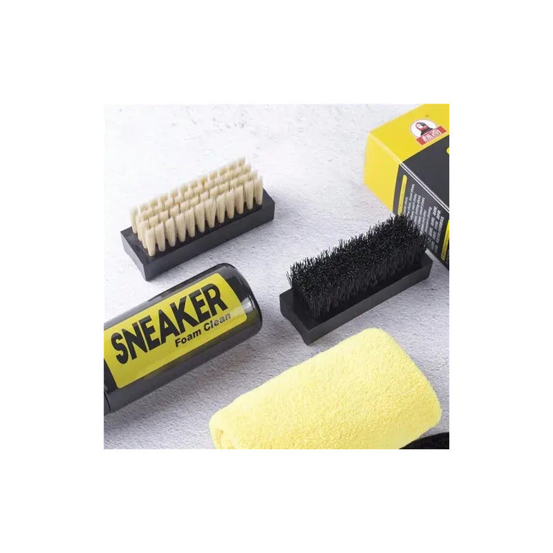 Kit De Limpieza Zapatillas Espuma Limpiador Blanqueadora Negro