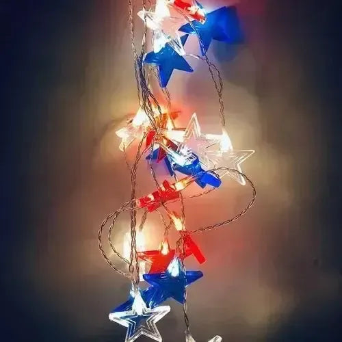 Guirnalda Solar Led Decorativa 10mts Fiestas Patrias Chile Azul