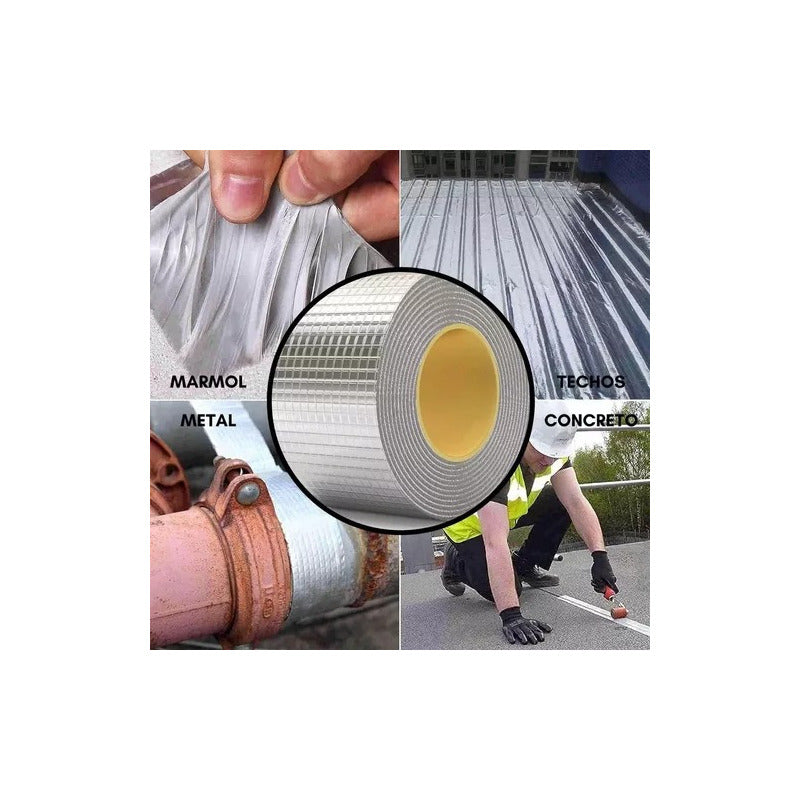Pack Cinta Sellador Adhesivo Impermeable Gotera 10cmx5mts