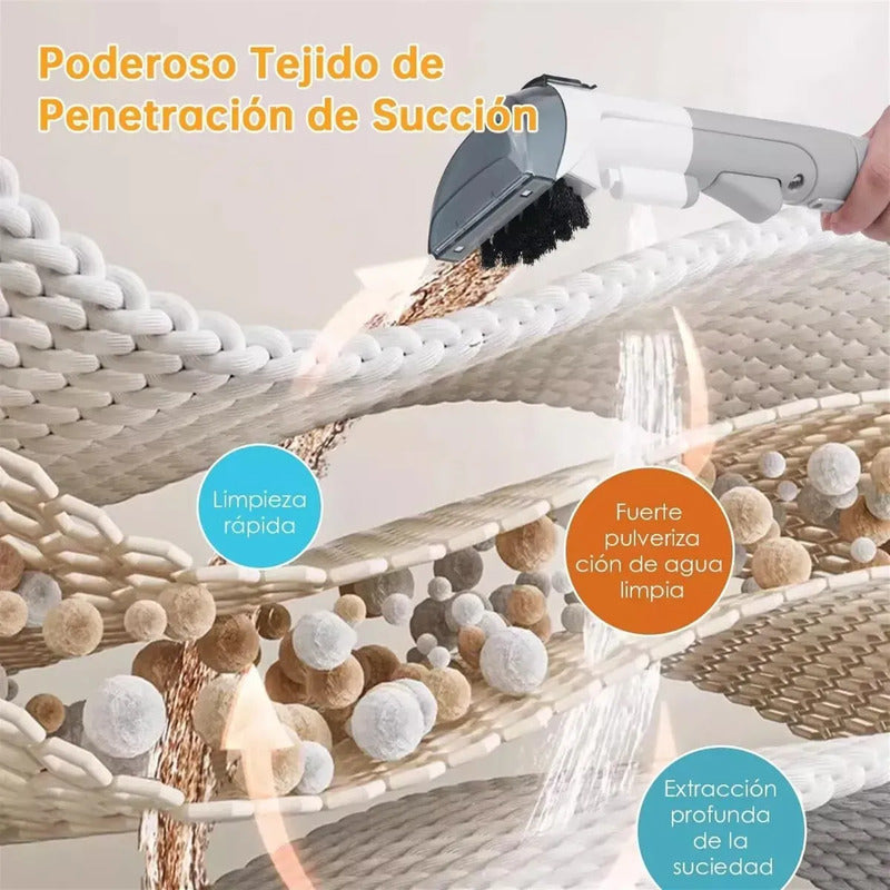 Aspiradora Lava Alfombra Tapicería Inyección Limpieza Profun Blanco