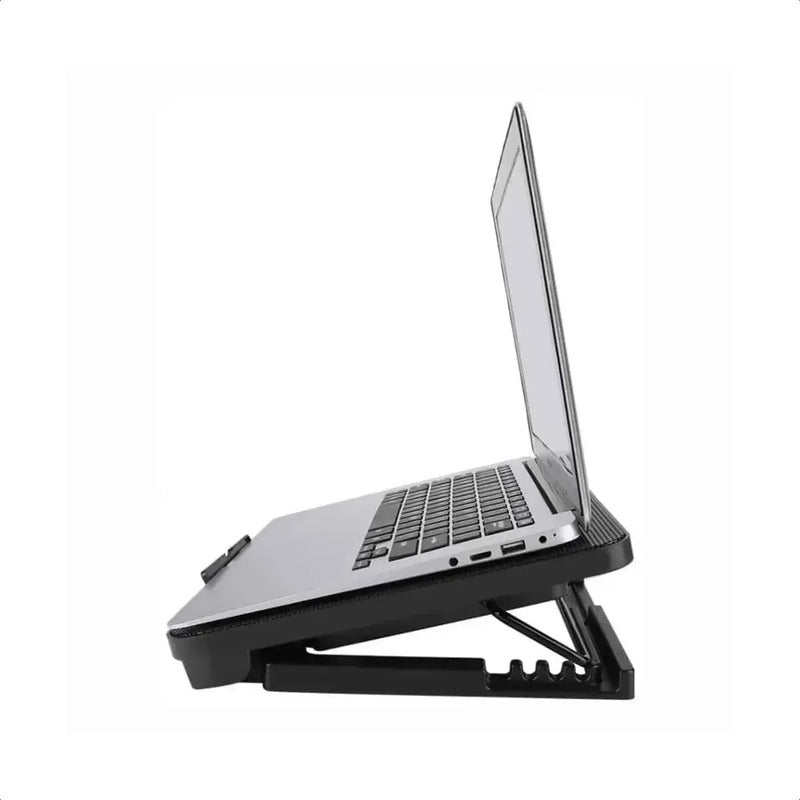 Alzador Pc Enfriador Notebook Mesa Ventilador Cooler Gamer Negro Azul
