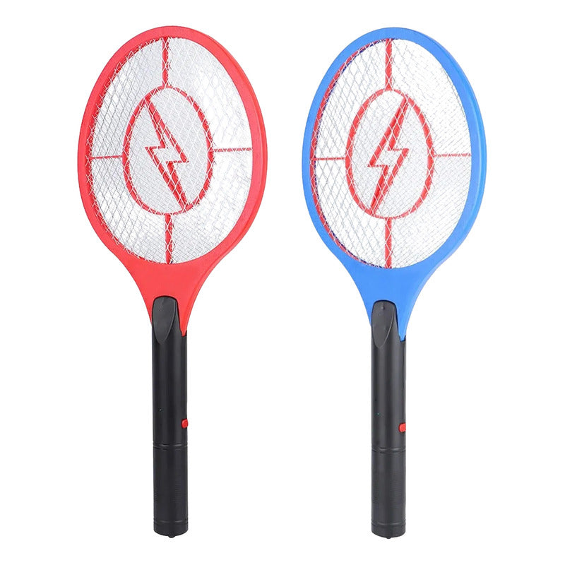 Raqueta Electrica Mata Mosca Recargable Insectos Mosquitos Rojo