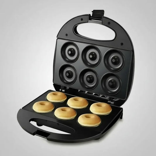 Maquina Para Donas Antiadherente Donuts Maker 6 Porciones Negro