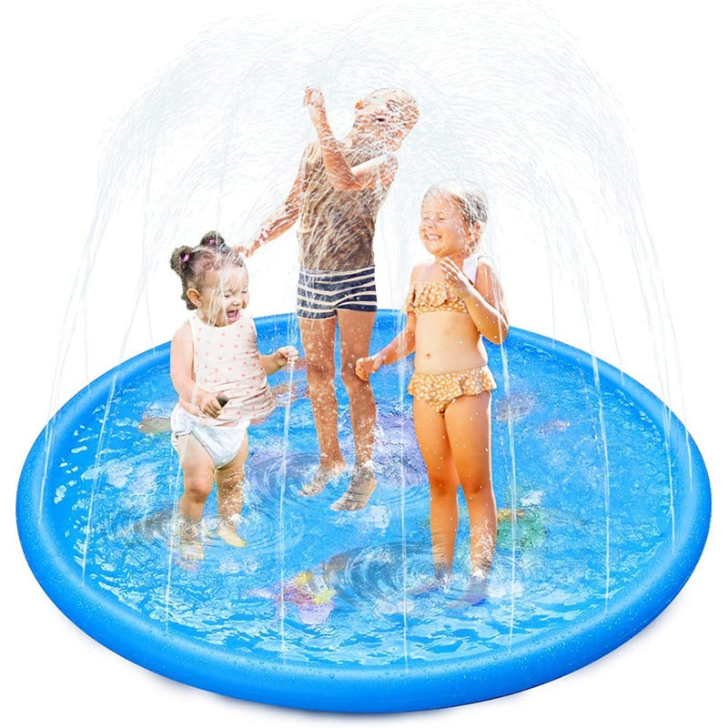 Piscina Alfombra De Agua Chorros Para Niño Facil De Guardar