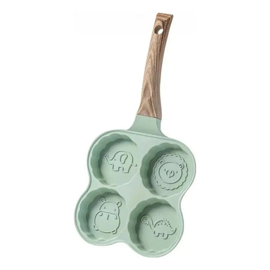 Sartén Para Mini Panqueques Y Huevos 4 Porciones Animalitos