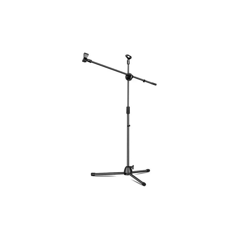 Pack Micrófono Profesional Sm-58 Cableado Con Soporte Base Negro