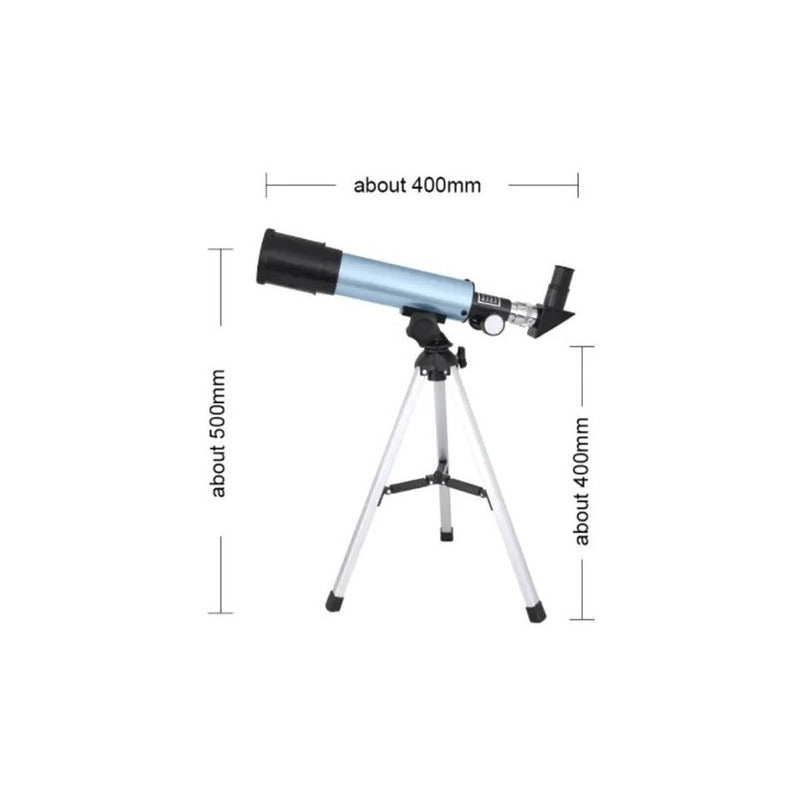Telescopio Refractor Monoculo Telescopio Monocular Aprendiz Plateado