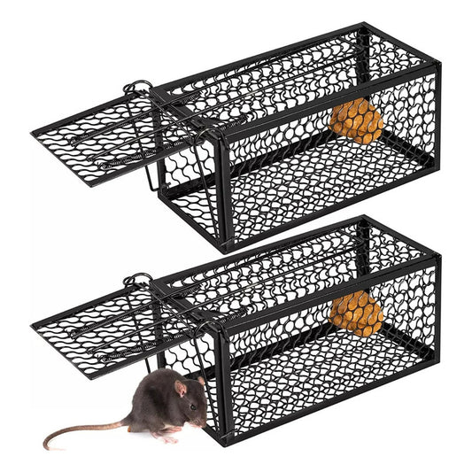 2x Jaula Metálica Trampa Ratones Roedor Captura Atrapa