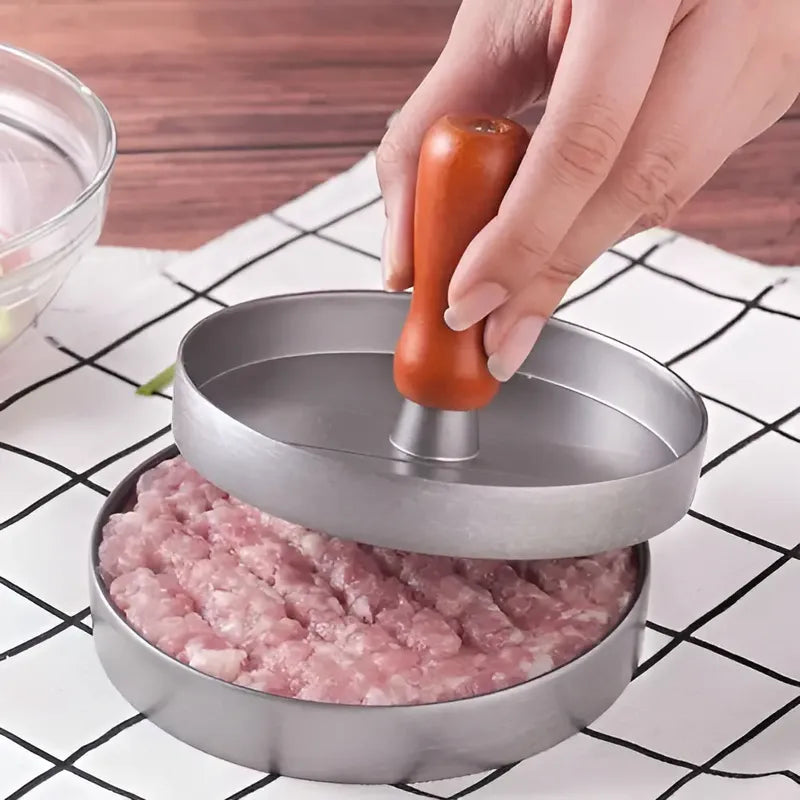 Prensa Para Hamburguesas Asado Parrilla Molde Antiadherente Aluminio