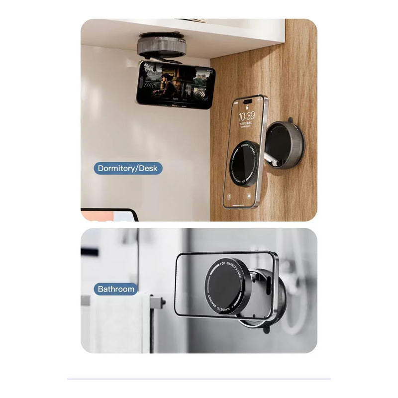 Soporte De Teléfono Magnético Plegable Para Auto Negro