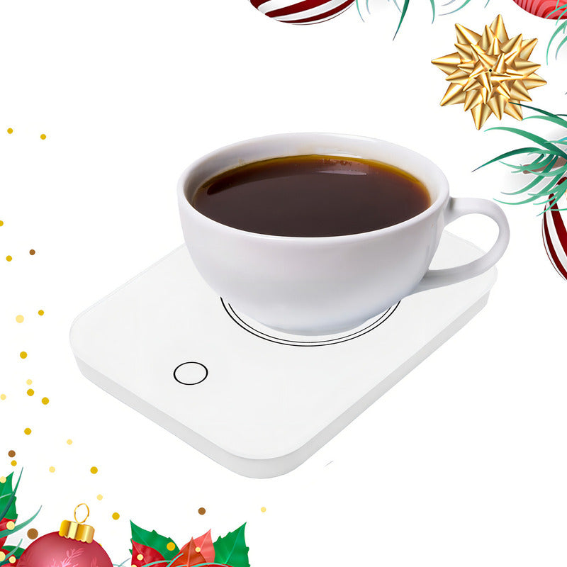 Calentador De Tazas Auronp Eléctrico Vidrio 10cm Control Táctil Negro