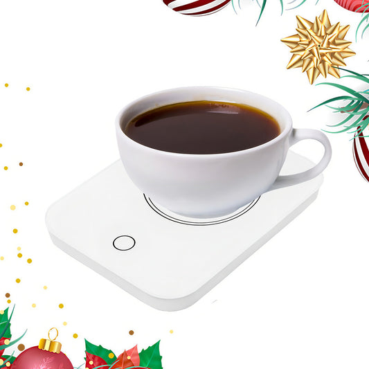 Calentador De Tazas Auronp Eléctrico Vidrio 10cm Control Táctil Negro