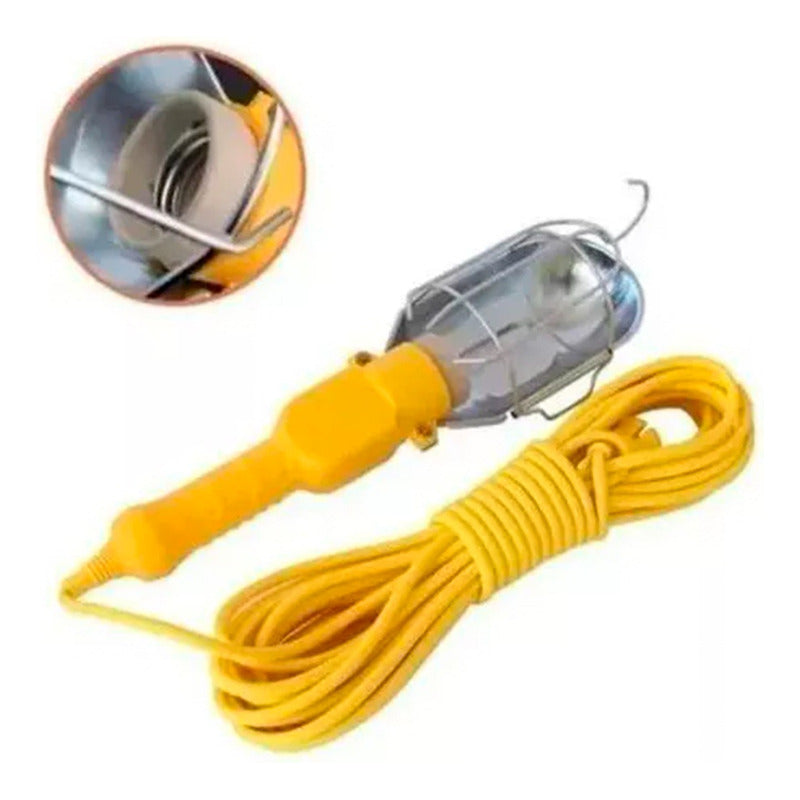Lámpara Portátil Mecánico Extensión + Interruptor 10 Metros