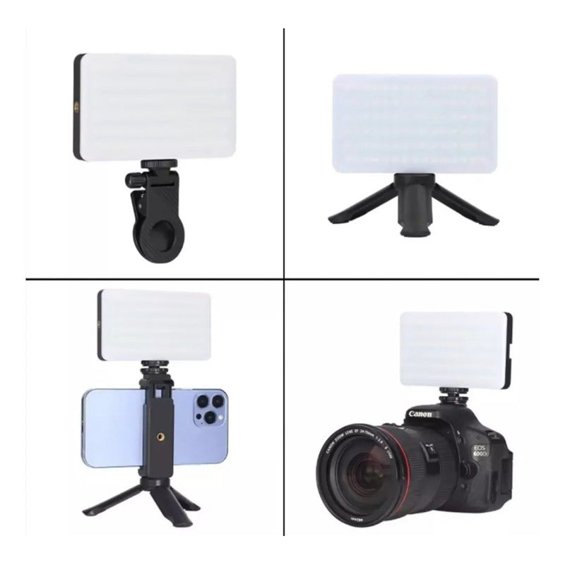 Luz Blanca Rgb Portátil Para Selfies Videos Ajustable Camara