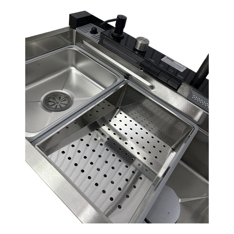 Lavaplatos Fregadero Digital 7 Modos Acero Inoxidable Cocina Plateado