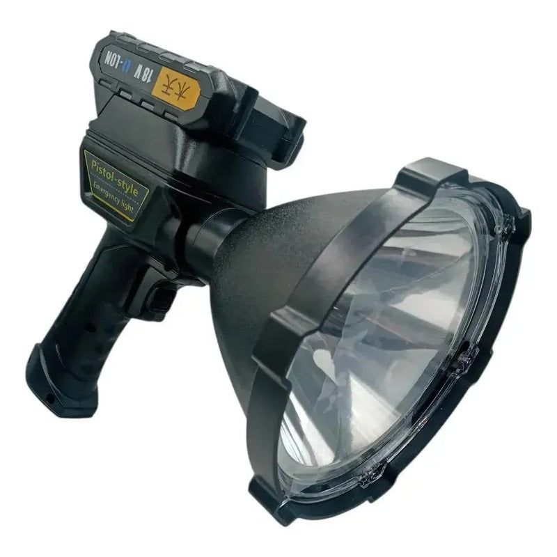 Foco Led Portátil Recargable 100w Minero Trabajador 12v/220v Rojo Blanco Frío