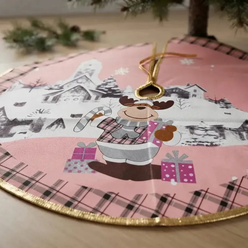 Pie De Árbol Navidad Faldon Decoración 86cm