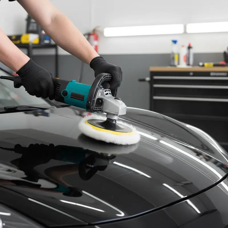 Máquina Para Pulir Coche Y Encerar Pulidora Electrica 220v Azul Acero