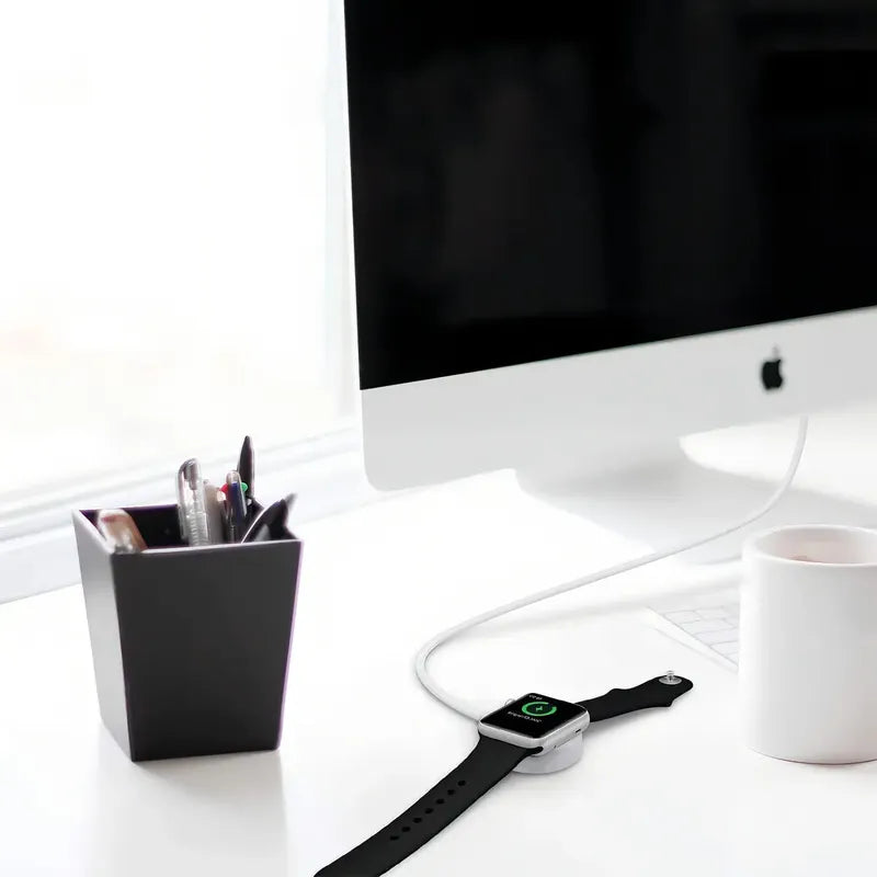 Usb Cargador Magnético Para Apple I Watch Series 3 4 5 6 Se Color Blanco