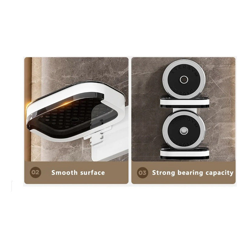 Jabonera Doble Para Pared De Plástico Resistente