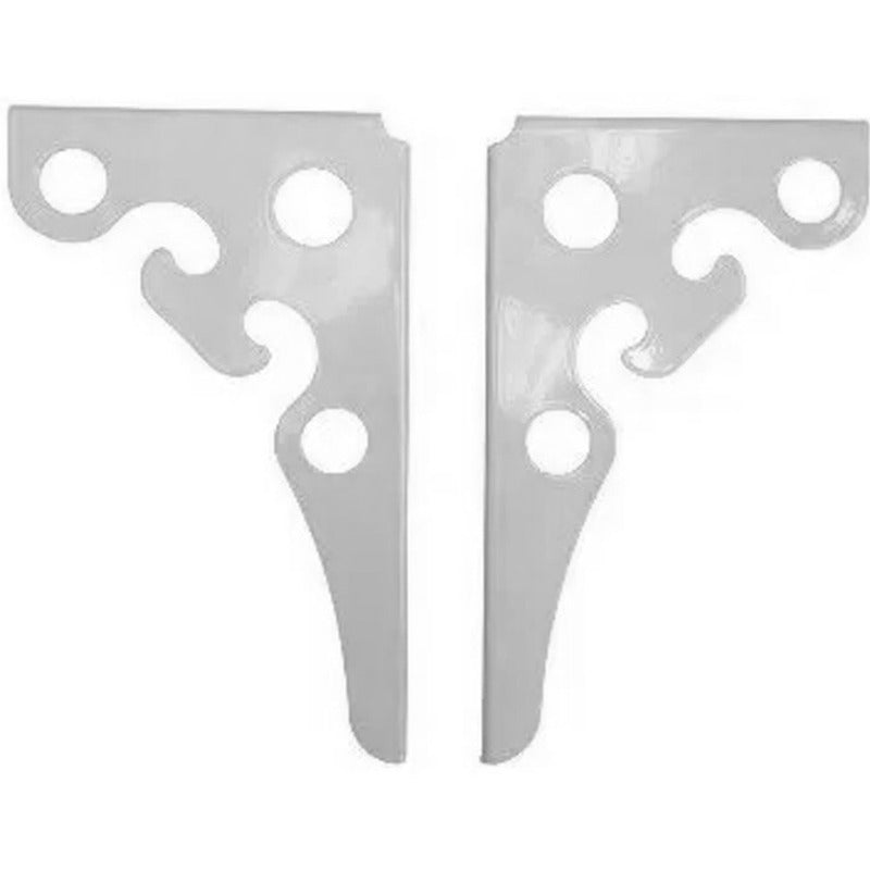 2 Soportes Ángulos Triangulares De Metal Resistente Colgador Blanco