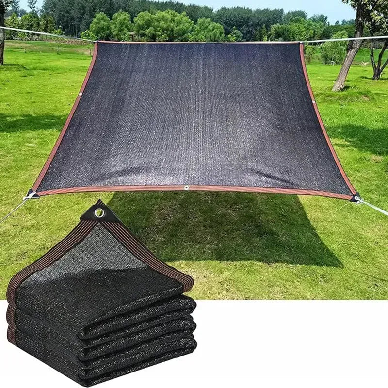 Toldo Vela Negro Rectangular Malla De Sombra Techo Patio Negro