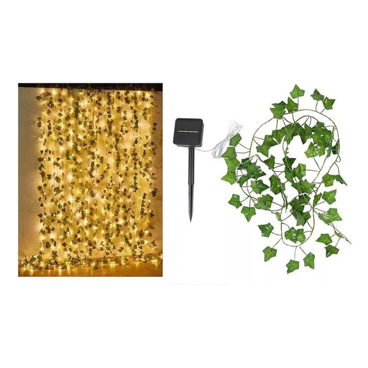 Envio Gratis Pack X2 Luces De Hojas Cortina Navidad Boda 2mt Cálida