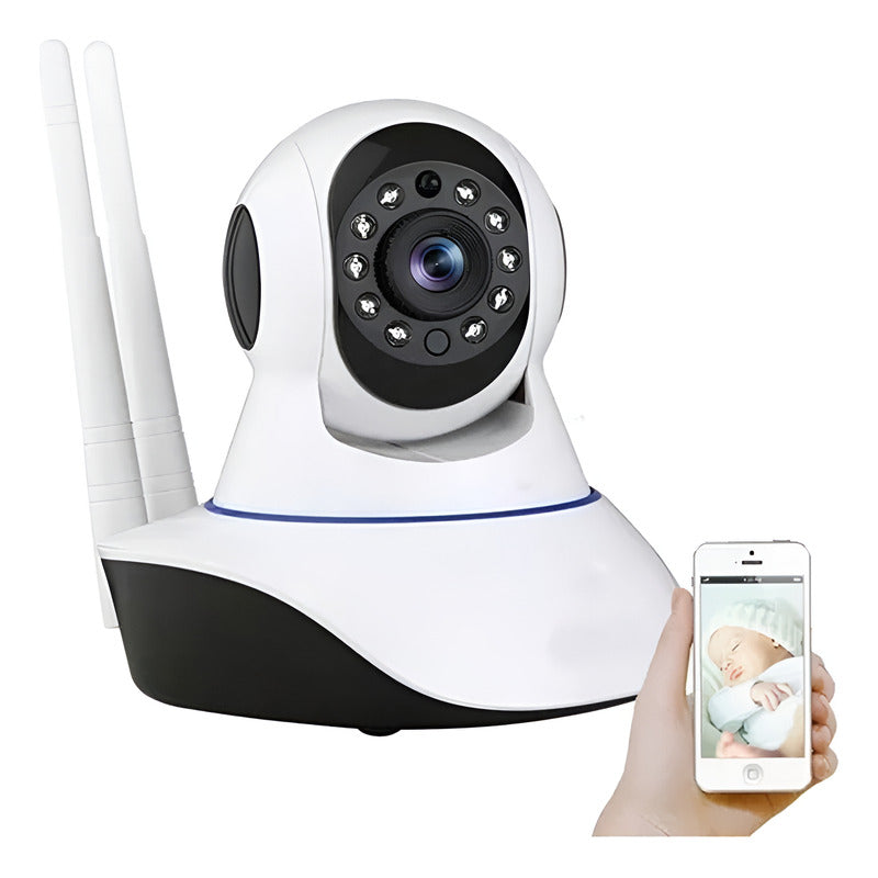 Camara Ip Wifi Hd Motorizada Vision Nocturna 360°grados Blancp