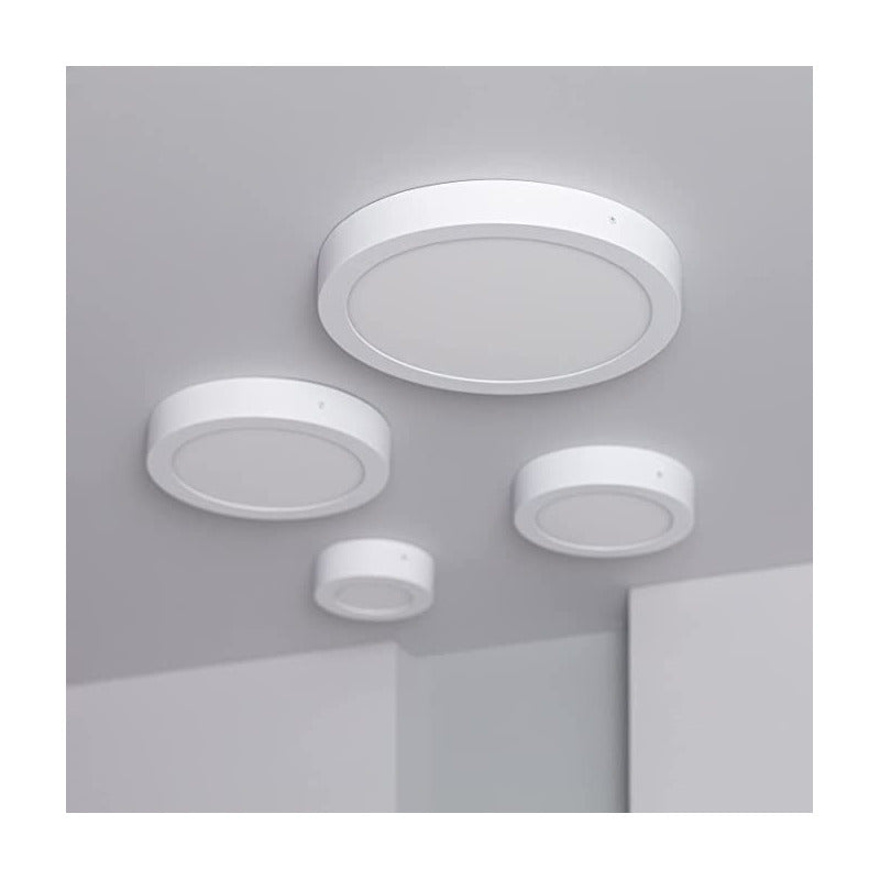Pack X2 Panel Led Sobrepuesto 18w Foco Plafon Redondo Cuadra Redondo