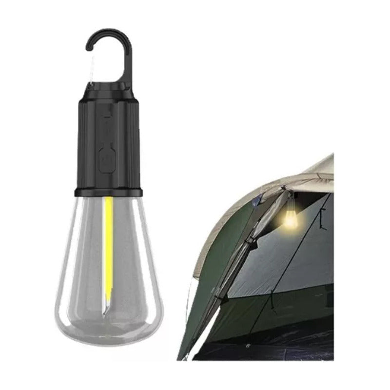 Ampolleta Led Recargable Tipo C Para Camping Luz Cálida
