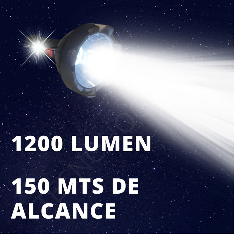 Linterna Grande Led Recargable Usb, Resiste Agua